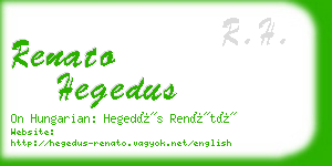 renato hegedus business card